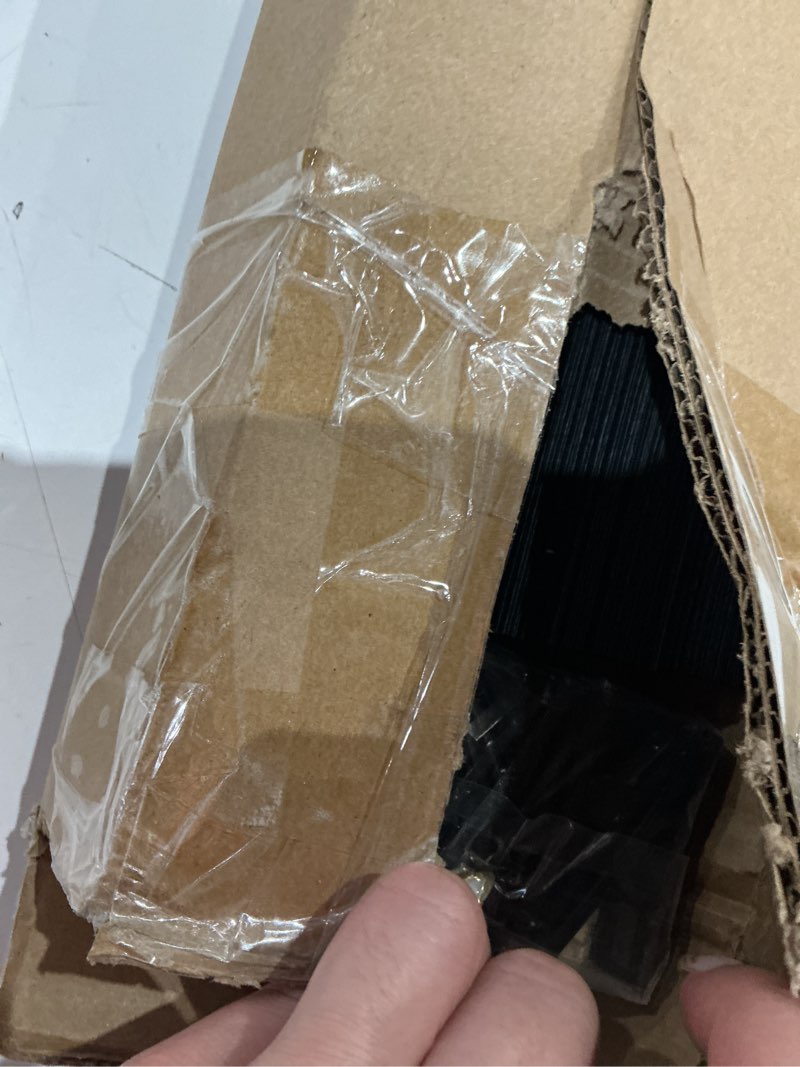 Condition photo showing As Is for redi shade no tools original blackout pleated paper shade black, 36" w x 72" l, 6 pack 36"w x 72"h