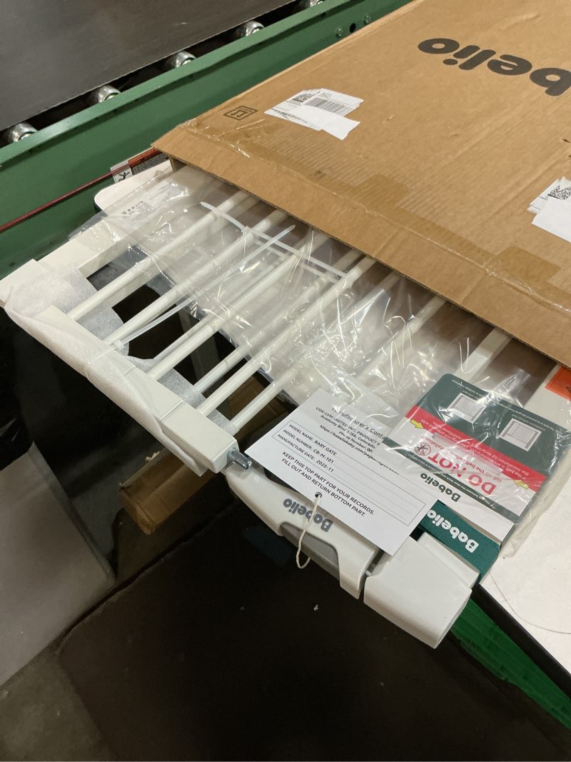 Condition photo showing Good Condition for BABELIO Safety Gate Door Fits for Stairs, Narrow and Wide Doorways with Auto Close, Easy Install, No Drilling, Pressure Mounted for Baby, Child, Pets, Dog/Puppy, 26''-40'', White White 30"Tall 26"-40" Wide