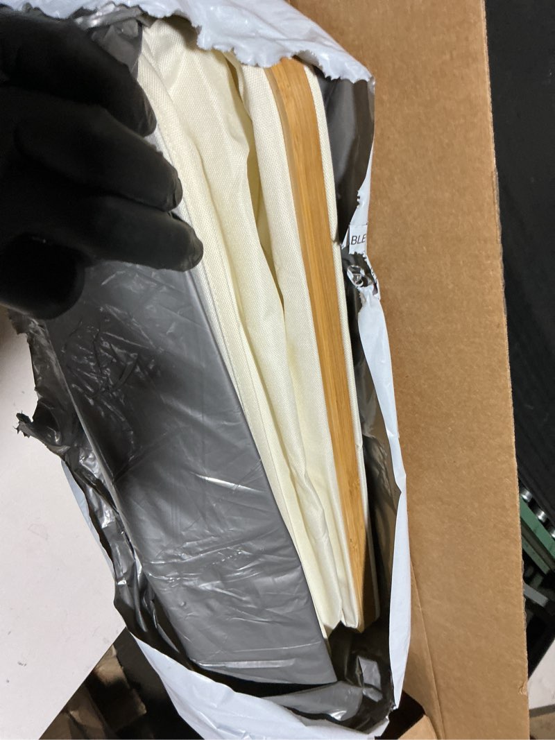 Condition photo showing New/Like New for efluky Laundry Hamper with Lid, Double Laundry Hamper with 2 Removable Bags, 2 Section Laundry Basket with Bamboo Handles for Bathroom, Bedroom & Laundry Room, 140L (36.9 Gallon) Beige Beige 140L Dual