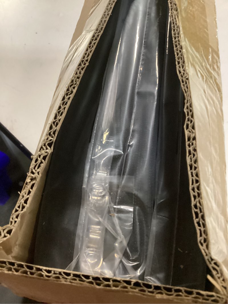 Condition photo showing New/Like New for Kigley 12 Pack Filtering Temporary Blinds for Windows, 48 x 71 Inch Cordless Pleated Light Filtering Fabric Shade Self Adhesive Pleated Window Shade with 24 Clips, Easy to Cut and Install (Black) Black 48 x 71 Inch