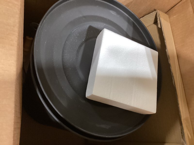 Condition photo showing Good Condition for Pleasant Hearth Fireplace Ash Bucket with Lid,Black