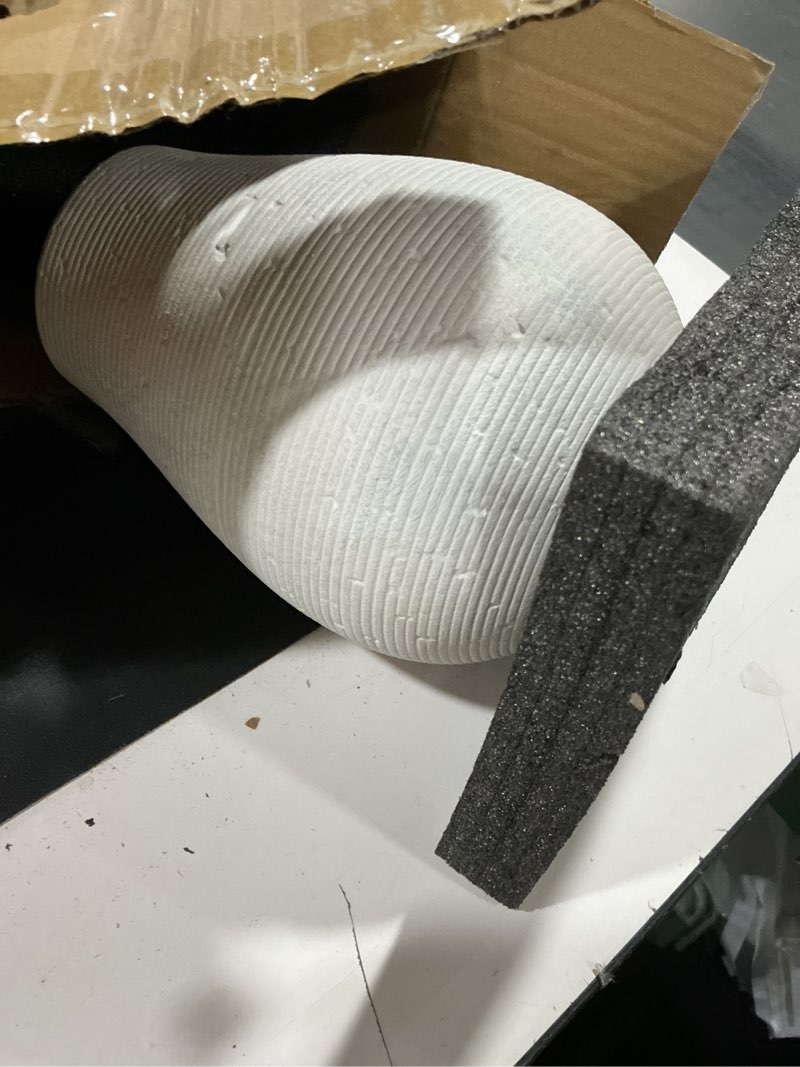 Condition photo showing Good Condition for ceramic flower vase home decor, 9 in farmhouse table vase rustic vintage living room kitchen bedroom pottery decorative vases for flowers house shelf office coffee desk dining entryway decor, white 9 in - antique white