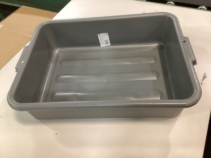 Condition photo showing Good Condition for Winco Bus Box Dish Tub for Restaurants, 5", Gray
