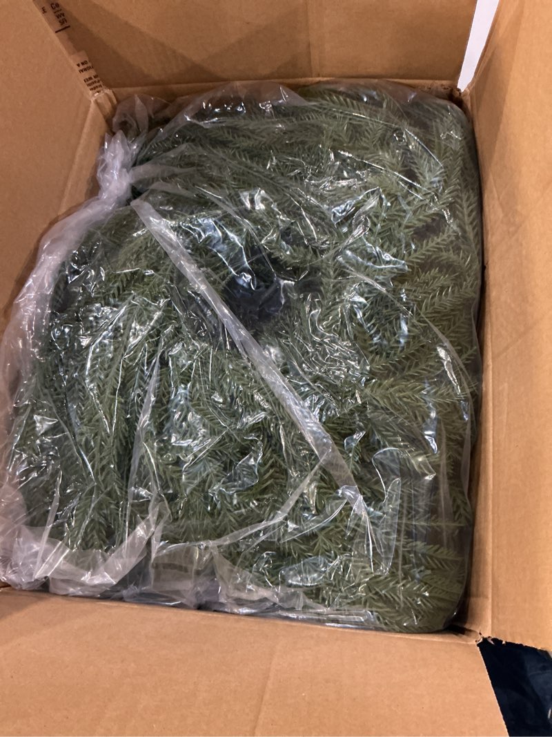 Condition photo showing New/Like New for 9 Feet Christmas Garland 220 Branches Xmas Artificial Decorations for Doors Stairs Fireplace 1 Pack