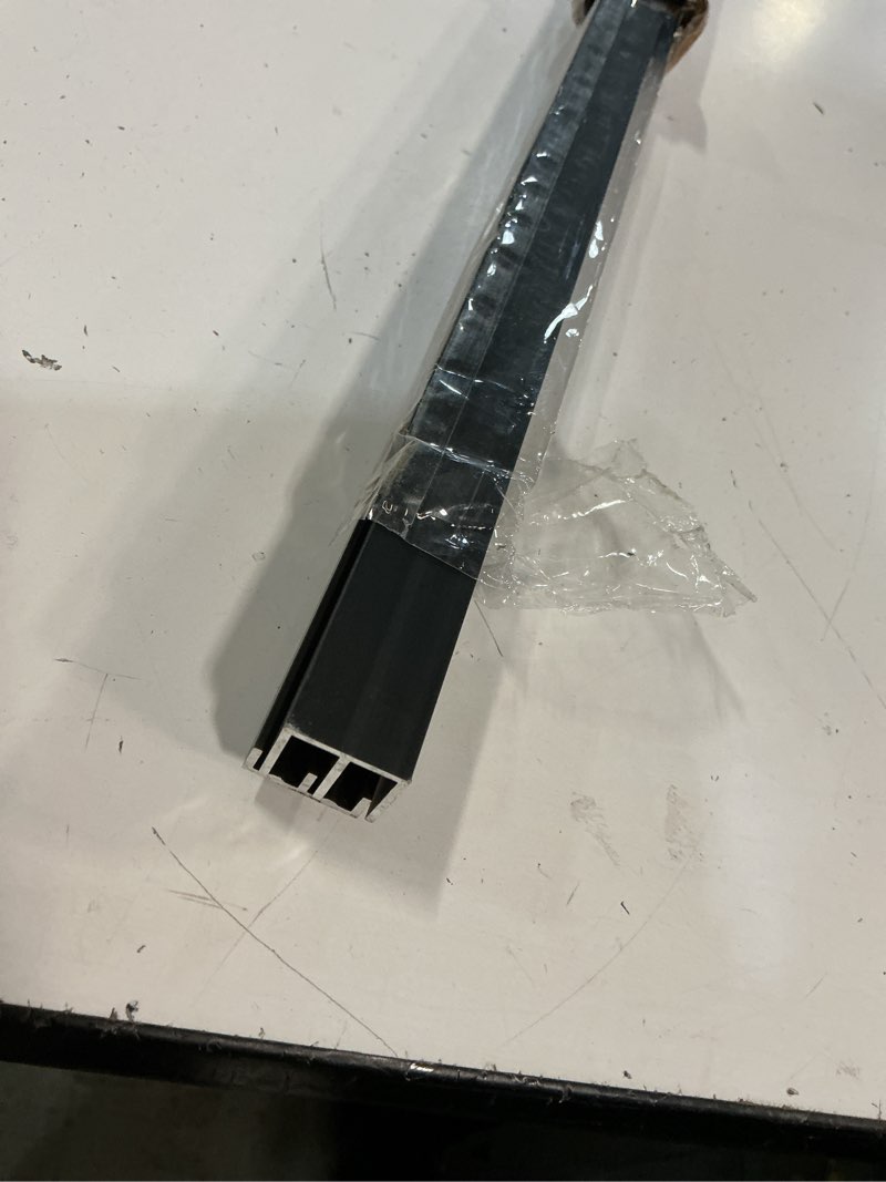 Condition photo showing Good Condition for metal sliding door track set for 1/4" thick panels glass cabinet door window sliding track, size 48 x 0.79 inches (black) 48in-1set black