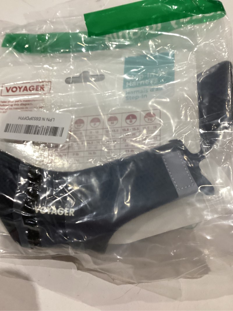 Condition photo showing As Is for best pet supplies voyager step-in air harness - all weather mesh, reflective, no pull harness for dogs, cats - secure with hook & loop fastener, buckle, double d-rings - black, l harness (black) l (chest: 18 - 20.5")