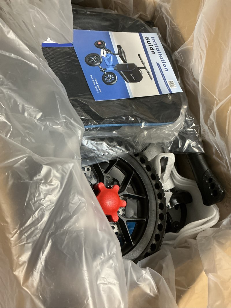 Condition photo showing Good Condition for Knee Scooter, All Terrain Foldable Knee Scooter Walker, Disc Brake Knee Walker for Foot Injuries Compact Crutches Alternative Blue