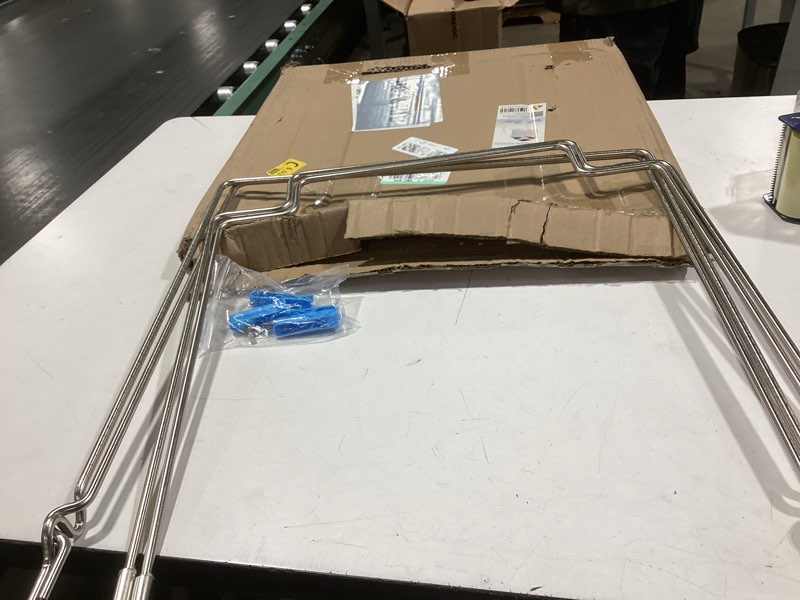 Condition photo showing Good Condition for Outdoor Trash Bag Holder for Plastic Bags, 18 x 14 x 32 Inches. Portable Garbage Bag Holder. Folding Wire Holders for Lawn. Collapsible X-Frame Stand Bags for Garden, Laundry, Yard 18" x 14" x 32" / 1 Pack