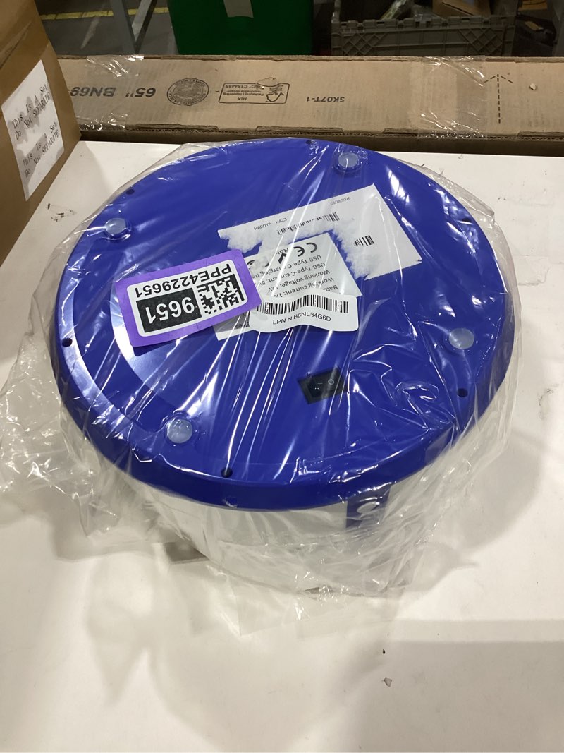 Condition photo showing New/Like New for automatic dog ball launcher, dog ball throw launcher, 3 adjustable distance 20-45ft, with 6 2.3-inch etpu balls, for small/medium dogs, indoor and outdoor interactive toys blue