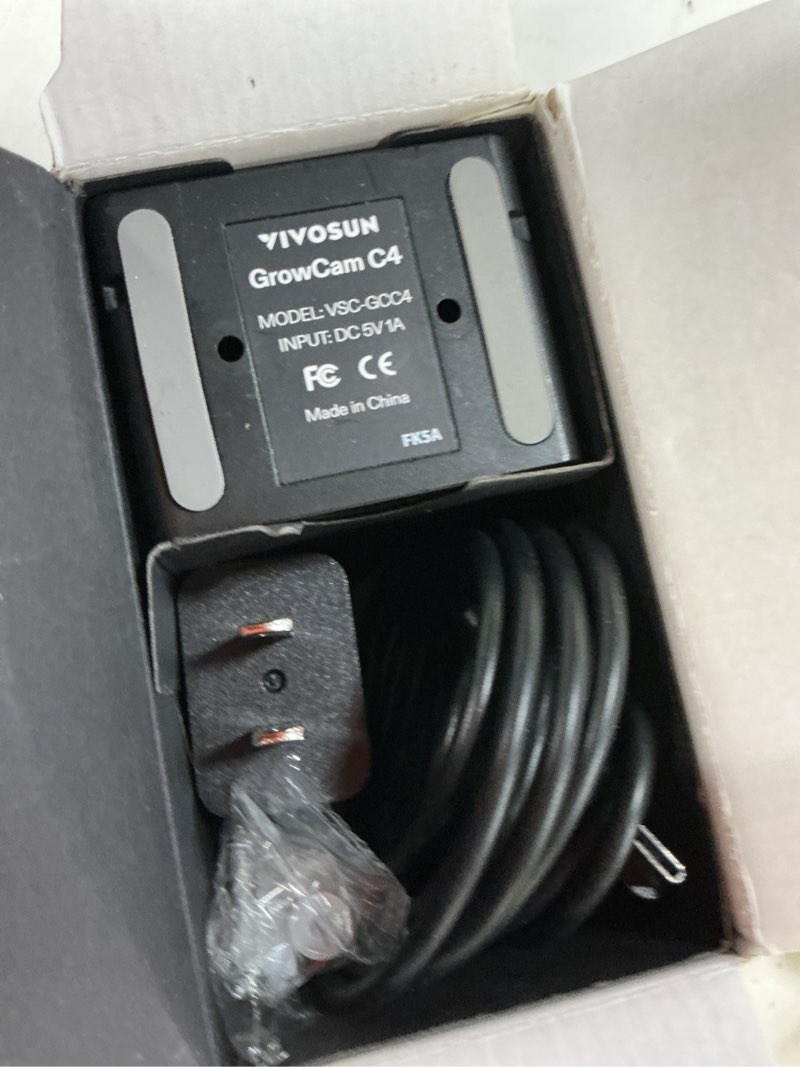 Condition photo showing New/Like New for vivosun growcam c4, 2k qhd wifi smart camera for grow tent & vgrow smart grow box, supports 2.4ghz wifi (not 5ghz/6ghz), timelapse, night vision, sd card storage, 2-way audio, app control