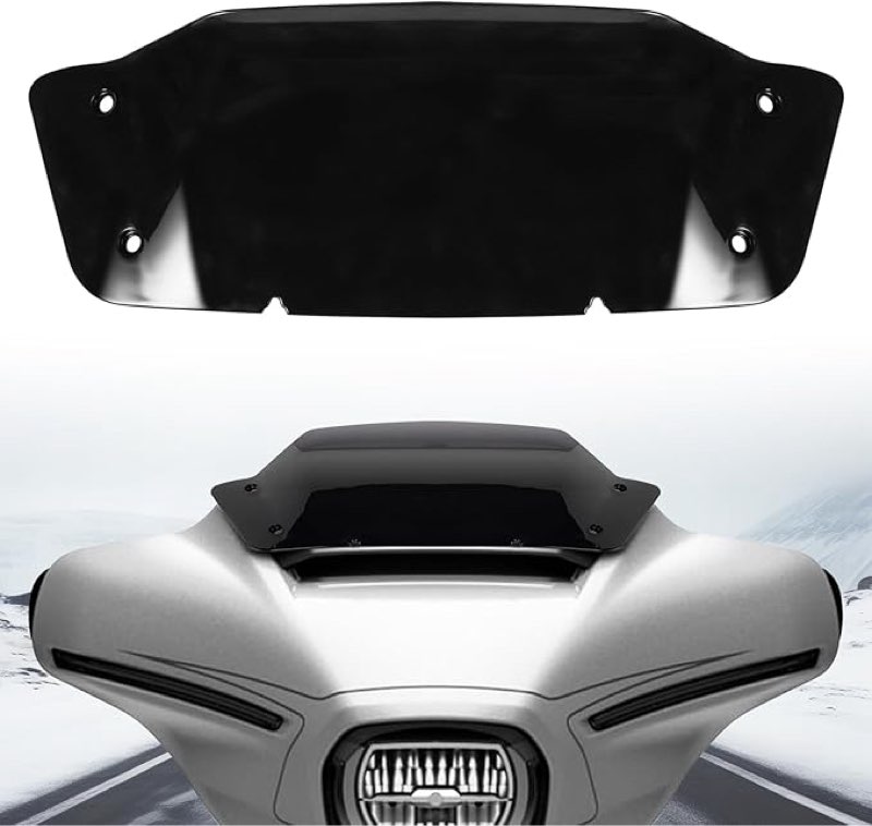 (Similar) AUFER 5\" Front Fairing Windshield Windscreen Wind Splitter Compatible With For Touring CVO Street Glide FLHXSE FLHX 2023 2024 Wind Air Deflector Accessories 