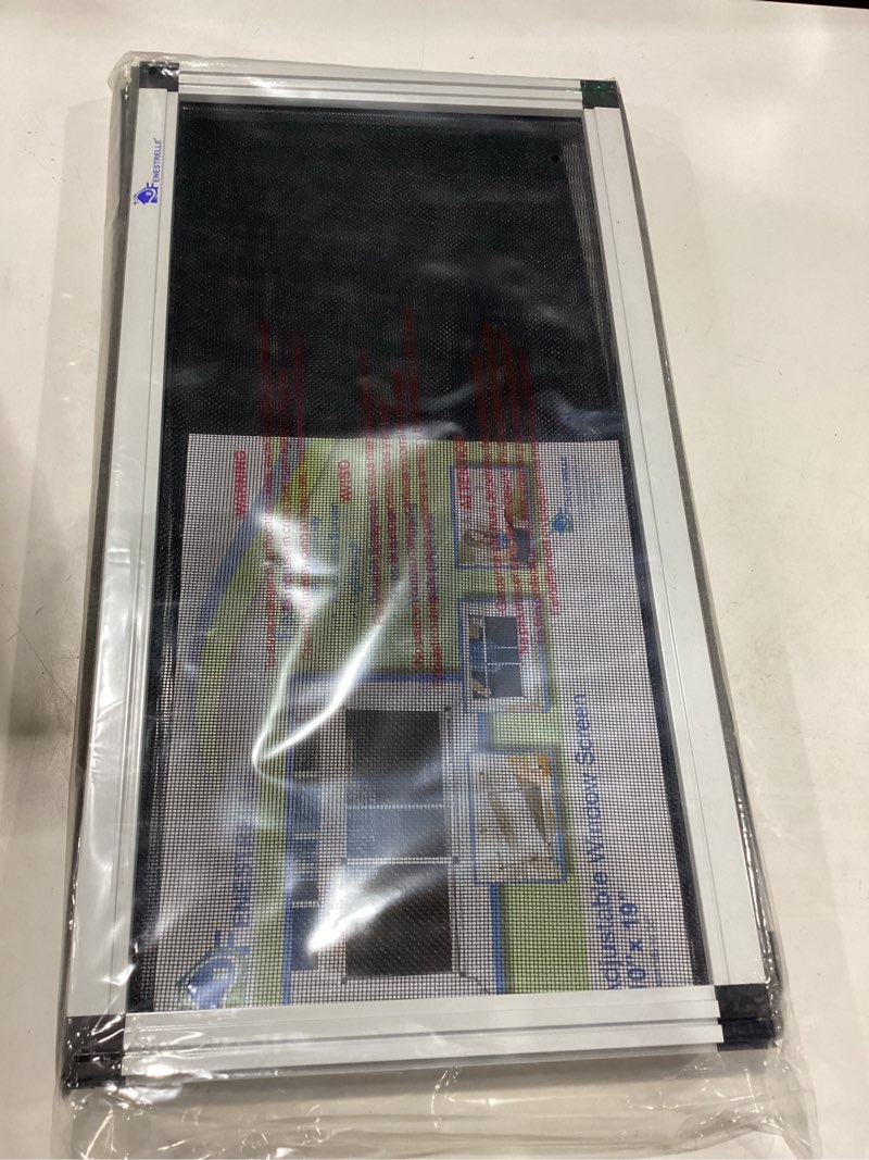 Condition photo showing New/Like New for metro screenworks adjustable window screens – expandable & retractable - horizontal (19” fits 10-18”w) - replacement 2-pack (white) – inserts for vinyl, wood, metal, double-hung windows 2