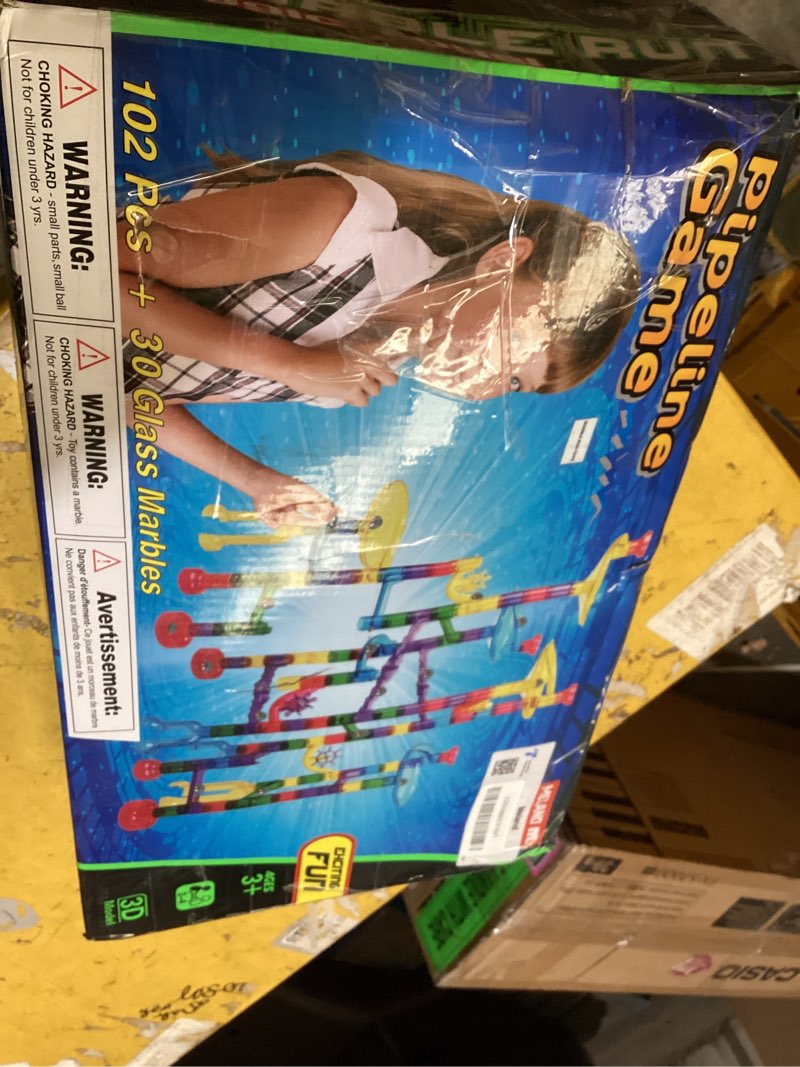 Condition photo showing Good Condition for meland marble run - 132pcs marble maze game building toy for kid, marble track race set & stem learning toys for boy girl age 3 4 5 6 7 8 9+ (102 translucent marbulous pcs & 30 glass marbles) 132pcs with glowing marbles