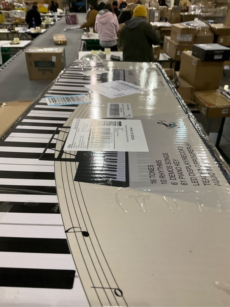 Condition photo showing New/Like New for Piano Keyboard, 61 Key Upgrade Kids Pianos Music Toy with Light-up Keys & Pro Teaching Modes, Dual Speaker, 70 Demos,100 Tones, 100 Rhythms Perfect Christmas/Birthday Gift for Kids (Purple)