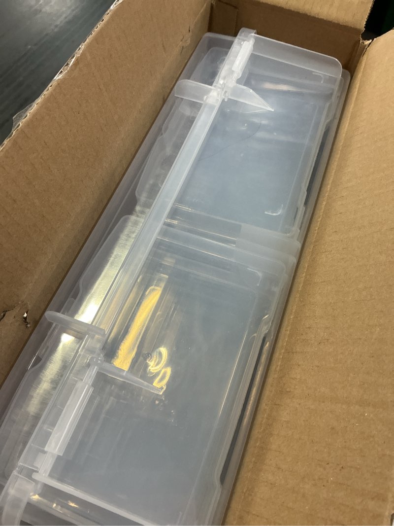 Condition photo showing Good Condition for novelinks transparent 4" x 6" photo organizers and photo storage box with handle, 16 inner photo cases, portable picture organizers & photo storage containers (clear) clear clear
