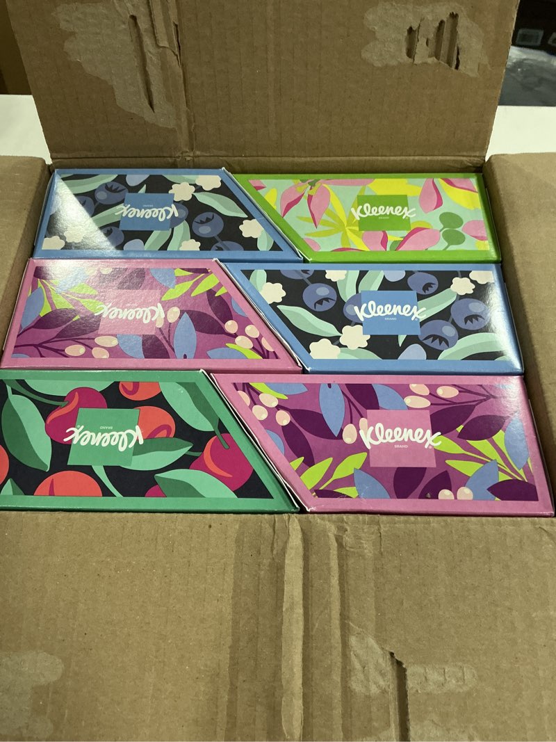 Condition photo showing New/Like New for kleenex disposable paper hand towels, 6 boxes, 60 tissues per box (360 total tissues), packaging may vary 60 towels (pack of 6) white