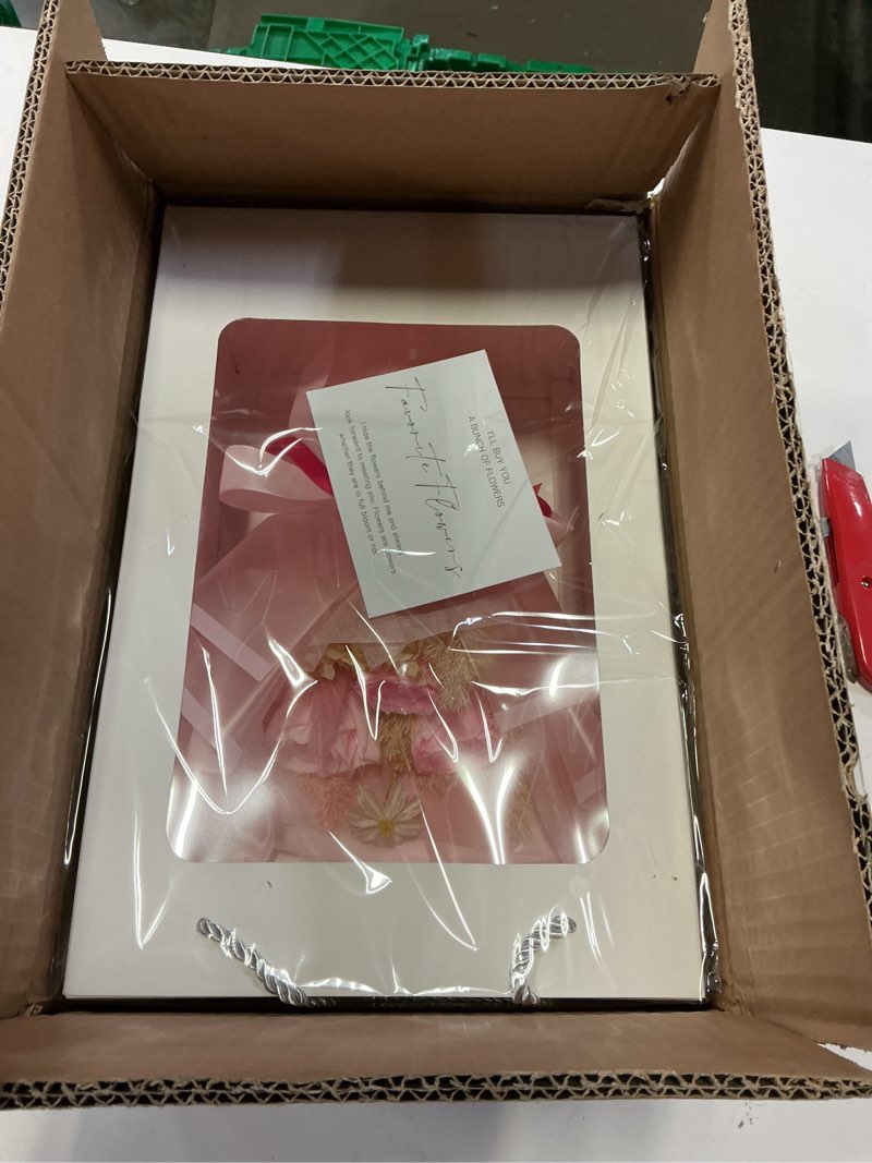 Condition photo showing New/Like New for Forever Flower BouquetLong Lasting Flower Bouquet Forever Real Flower Rose with Gift Box for Her Women Mom Grandma Wife Friends (pink)