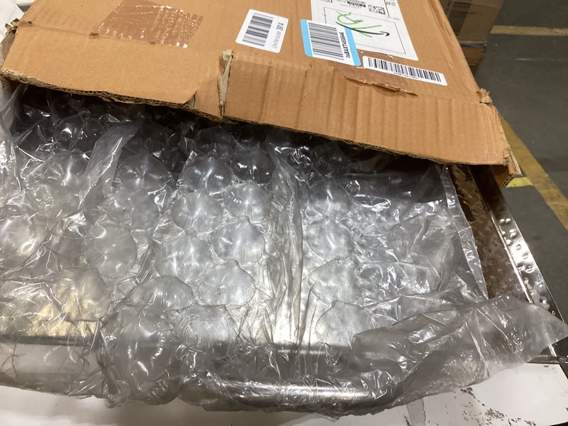 Condition photo showing Good Condition for g.e.t. sstpd-1915-mp heavy-duty metal serving/ottoman tray with handles, 19" x 15", mirror polished steel 19" x 15" mirror polished steel