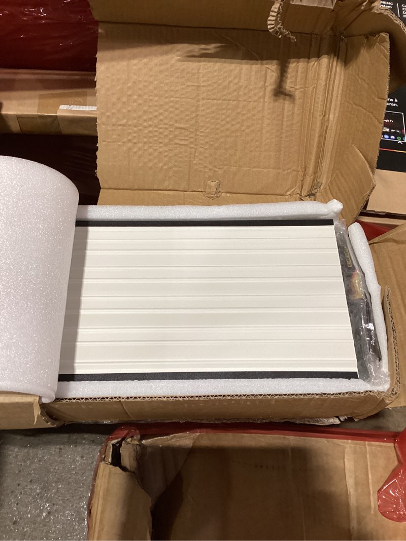 Condition photo showing Good Condition for Art3d 8-Pack 96 x 6in. WPC Acoustic Slat Wall Panel for Modern Interior Decor, TV Background, Living Room, Oak