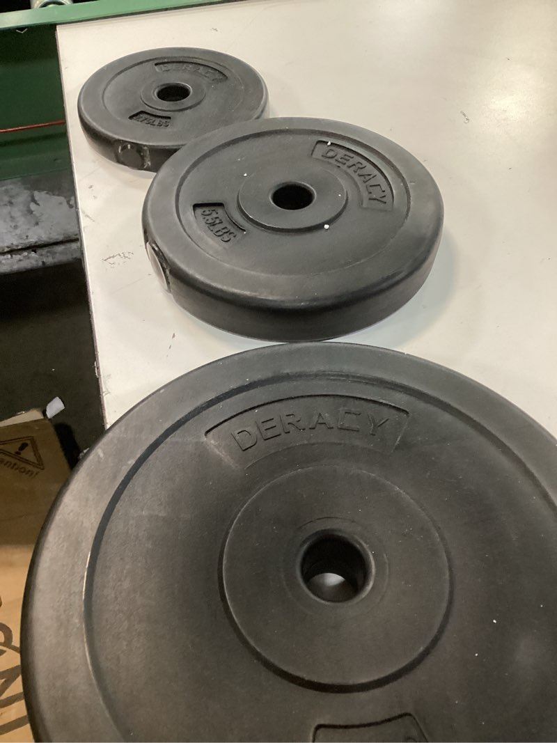 Condition photo showing Good Condition for Steel Olympic Plates Set de 6 Olympic Standard Premium Coated 2.5lb, 5lb, 5.5lb, 11lb, Pairs for Weight Lifting Powerlifting