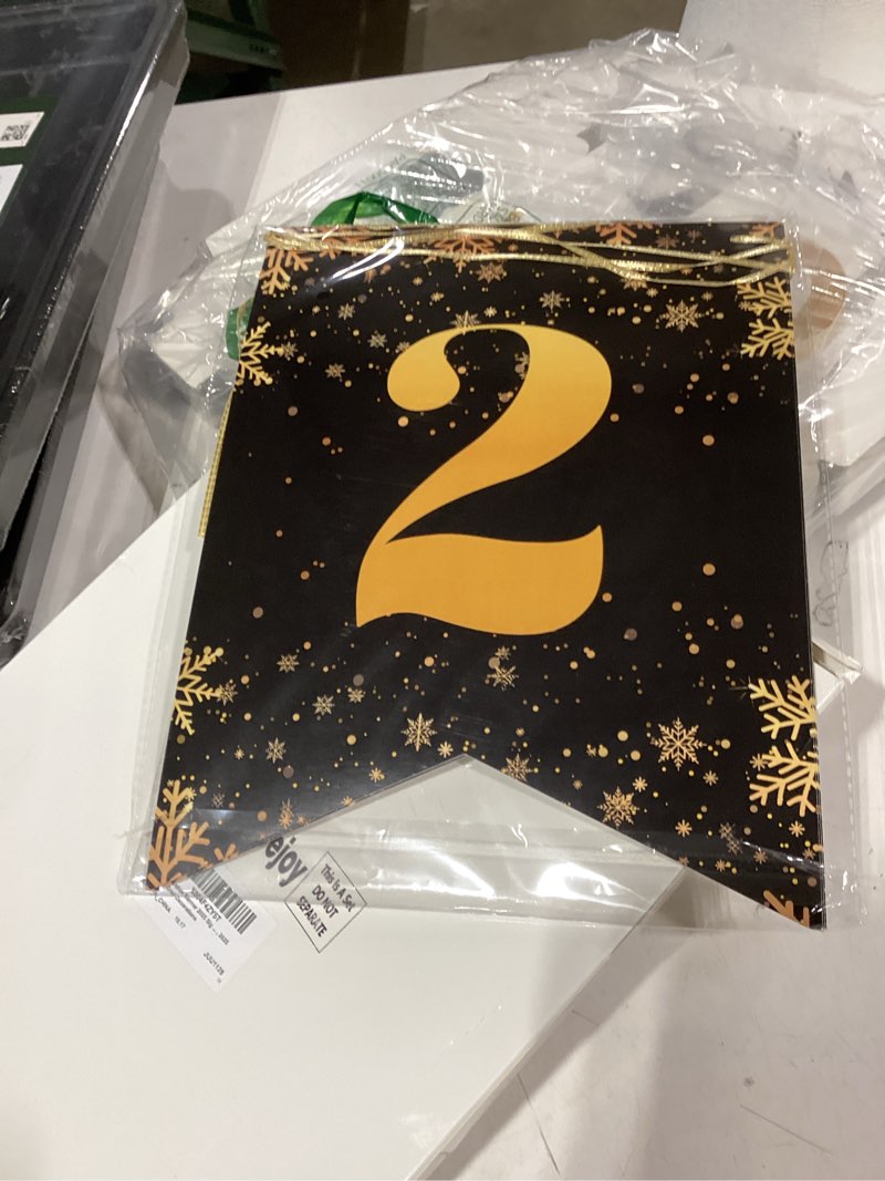 Condition photo showing Good Condition for Gejoy New Year 2026 Banner Jumbo 2026 Sign Eve Party Supplies 12 x 9 Inch No DIY Pre-strung Happy New Year Banner 2026 for Years Senior Night Glitter Graduation Decorations