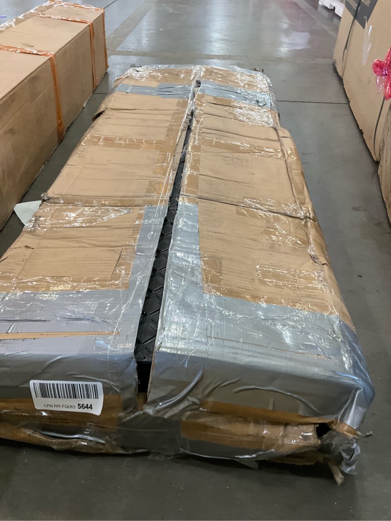 Condition photo showing As Is for vevor car driveway rubber curb ramp, 2 pack 48.8-inch-long heavy duty low profile slope ramps, 2.6’’ rise, 33069 lbs load capacity, reflective safety strips, for vehicles, rvs, and wheelchairs 48.8-inch-long (2 pack)