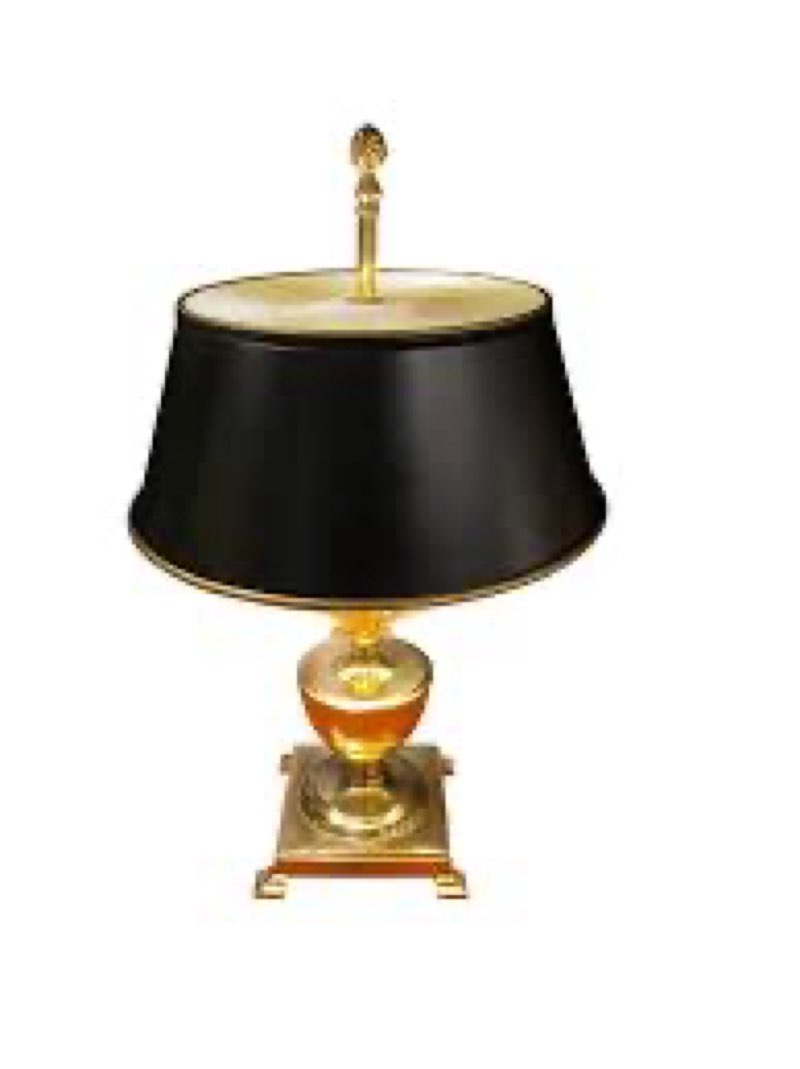 (Similar design)Late 20th Century Brass Pineapple Table Lamp With Tole Shade