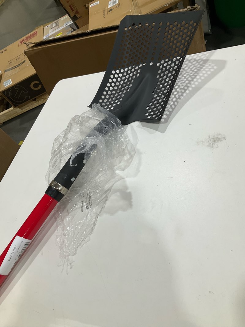 Condition photo showing New/Like New for Sifting Shovel, Heavy Duty Sand Sifter Shovel with Ergonomic Grip for Beach, Farm and Garden, Chicken Coop Poop Scooper