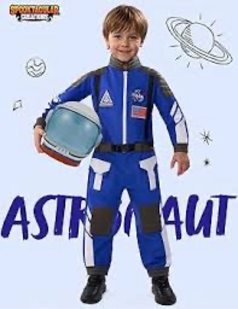 Spooktacular Creations Astronaut Costume with Helmet, Vintage Toddler Astronaut Outfit, BoysPilot Ju