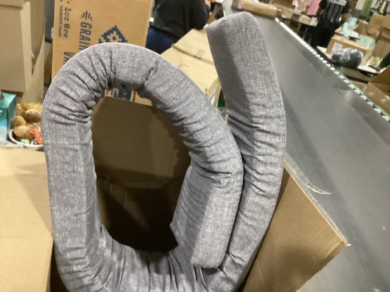 Condition photo showing As Is for bed gap/space filler, mattress extender for twin/full/queen/king bed, high-density sponge close gap(0-12"), stop losing your pillows(dark gray-lxwxd-39 * 2 * 10in) dark gray twin/twin xl-39x2x10in