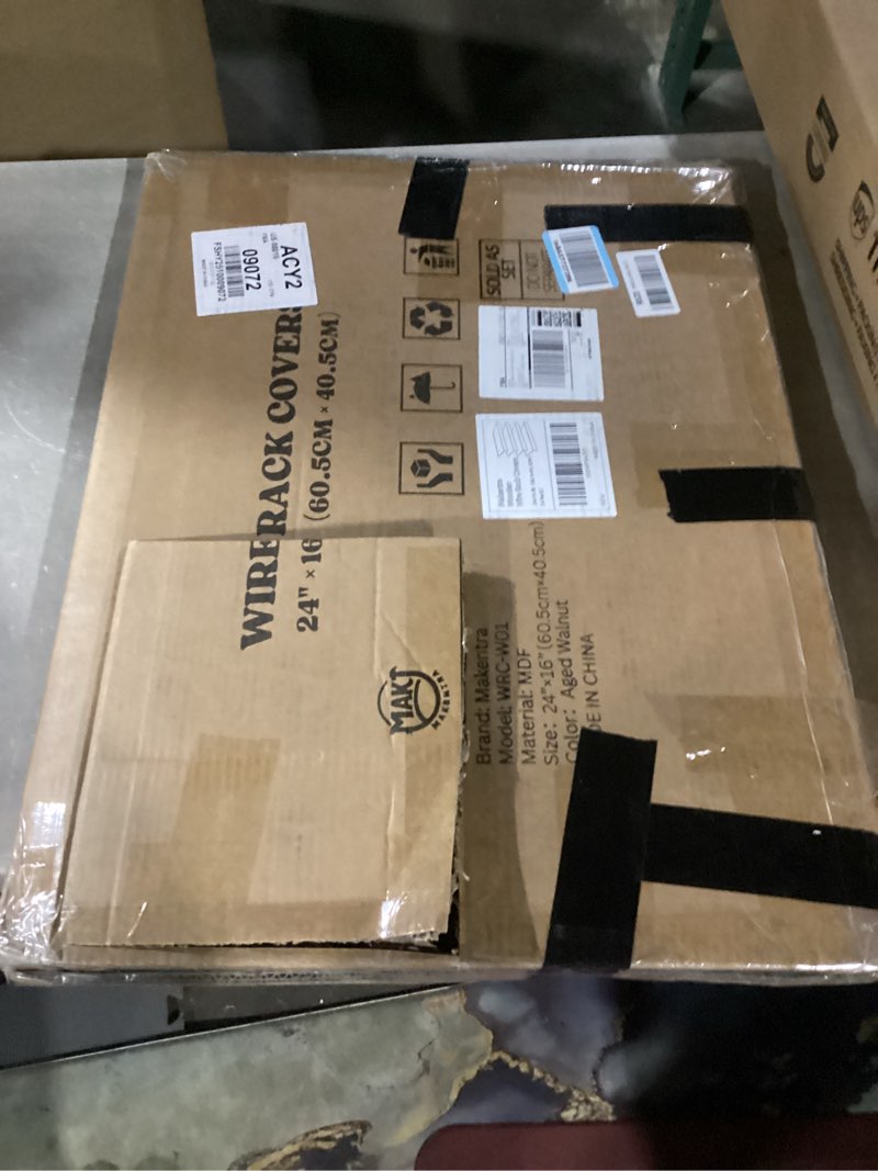 Condition photo showing Good Condition for 4 Pcs 24×16 Wire Shelf Cover – Engineered Wood Wire Rack Covers for Shelves, Rustic Farmhouse Style for Pantry, Closet (4 pcs, 24×16 inch) 24"W × 16"D 4