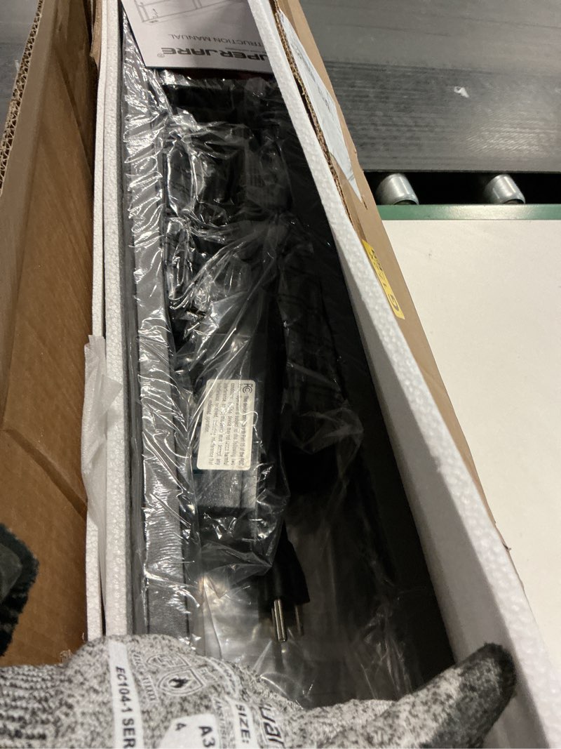 Condition photo showing Good Condition for SUPERJARE 102 Inch Sofa Table with 2 Power Outlets and USB-C Ports, 5.9 Inch Narrow Console Table with Storage, Extra-Long, for Entryway Hallway Couch Behind Sofa, Small Spaces, Rustic Brown Rustic Brown 5.9"D x 102.3"W x 29.7"H