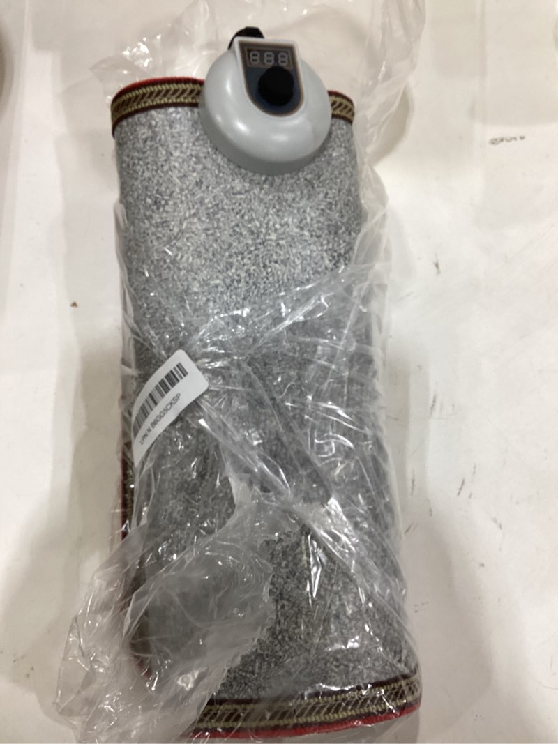 Condition photo showing As Is for AC 110V Heated Floor Mat for Foot, Gray Carbon Crystal Heating Pad, Electric Heated Foot Warmers for Office, Home Grey