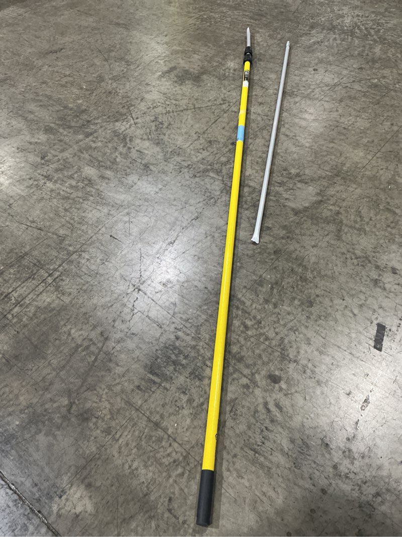 Condition photo showing As Is for 8 ft - 24 ft aluminum fiber glass telescoping extension pole project source 