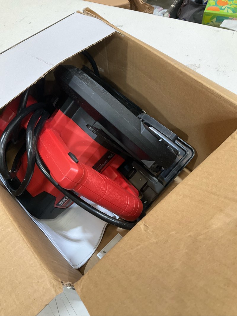 Condition photo showing As Is for skil 13 amps 7-1/4 in. corded brushed circular saw