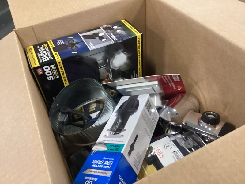 Condition photo showing As Is for Assorted Home Improvement Lot (Small Tools, Screw, Home Accessories, etc.)