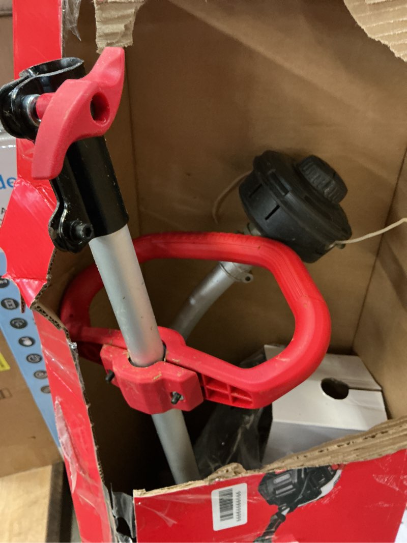 Condition photo showing As Is for hyper tough 17" 26cc 2-cycle gas powered curved shaft string trimmer