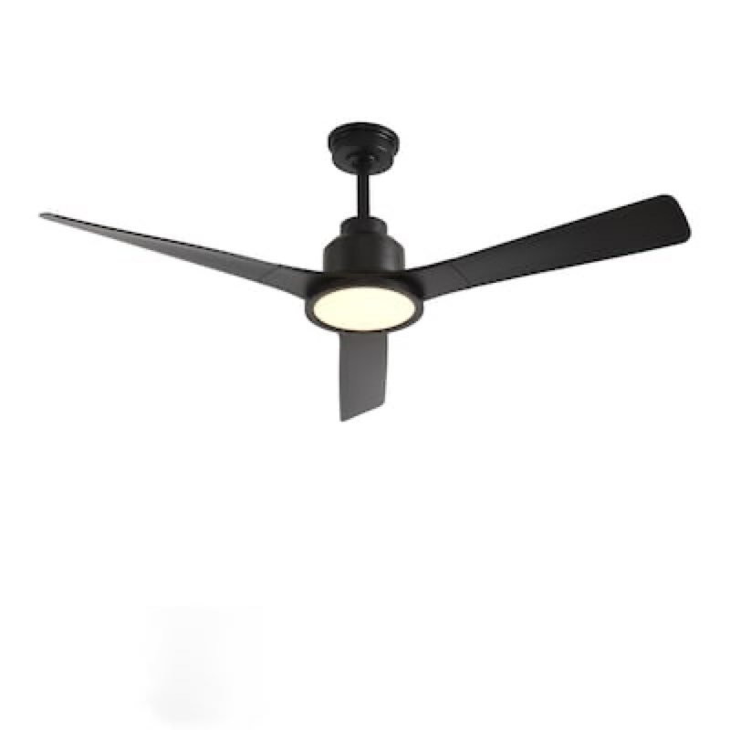 ALTITUDE Trinity 52-in Color-Changing Integrated LED Outdoor Smart Matte Black with Matte Black