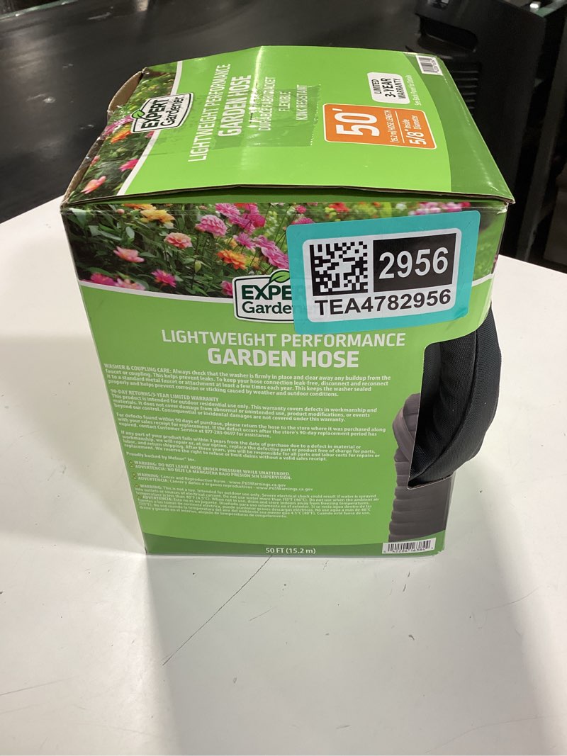 Condition photo showing As Is for expert gardener lightweight performance 50 ft garden hose