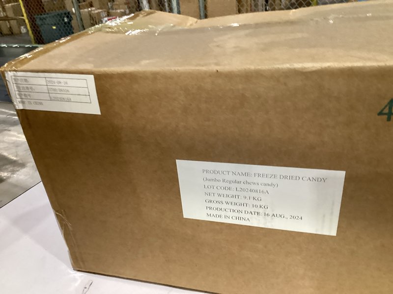Condition photo showing As Is for freeze dried skittles 