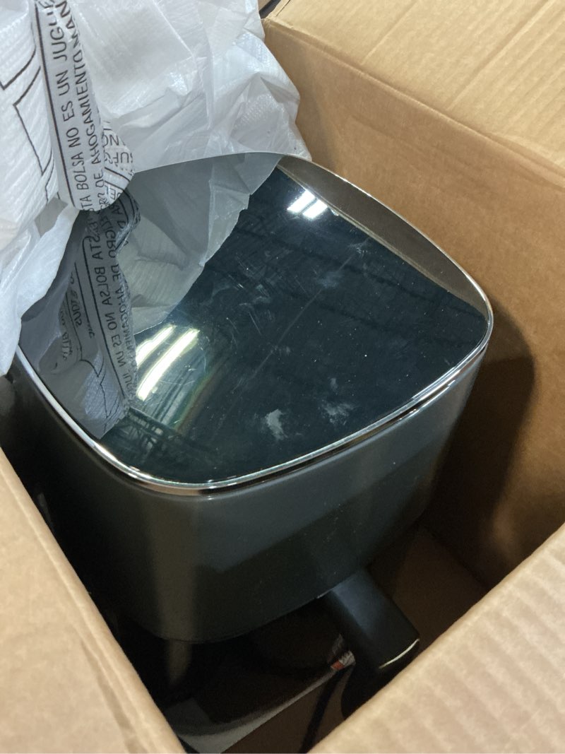 Condition photo showing As Is for Simple Deluxe Air Fryer - 6.34 QT Digital Airfryer with Visible Window, 12 Presets Functions, Nonstick and Dishwasher-Safe Basket, 1700W, Gray Gray-6.34Qt 6.34 QT