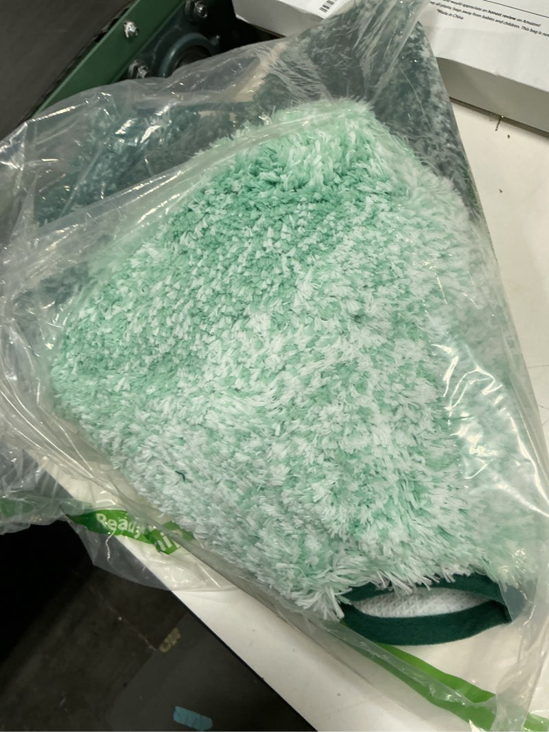 Condition photo showing As Is for olanly bathroom rug set 2 piece, soft absorbent microfiber bath mats and u-shaped contour toilet rug, non-slip, machine wash dry, plush shaggy bath mats for bathroom (24"x16"+24"x20", blackish green) 24" x 16" + u24" x 20" blackish green