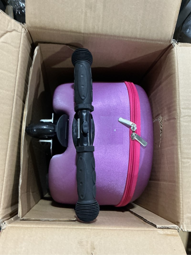 Condition photo showing Good Condition for vevor ride-on luggage, 20 l capacity, 20 inches kids scooter suitcase with flash pu wheels, adjustable handle & tpr non-slip grip, foldable & lightweight scooter luggage for kids aged 5+, purple