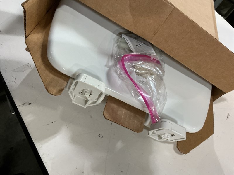 Condition photo showing Good Condition for mayfair linden slow close toilet seat, non slip heavy duty wood, easy install, elongated, white