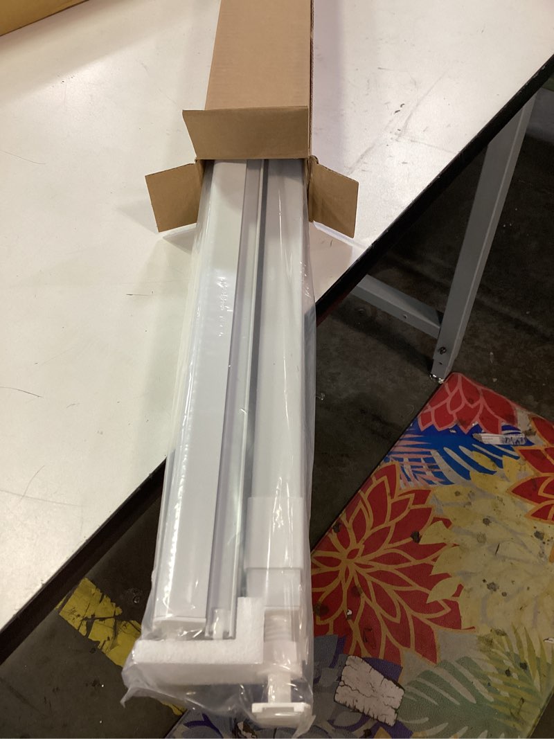 Condition photo showing New/Like New for LazBlinds No-Drill Cordless Zebra Blinds - Dual Layer Light Filtering & Room Darkening, Free-Stop Lift, Easy Install, Day & Night Privacy with Valance for Window 27" W x 64" H, White 27"W x 64"H White