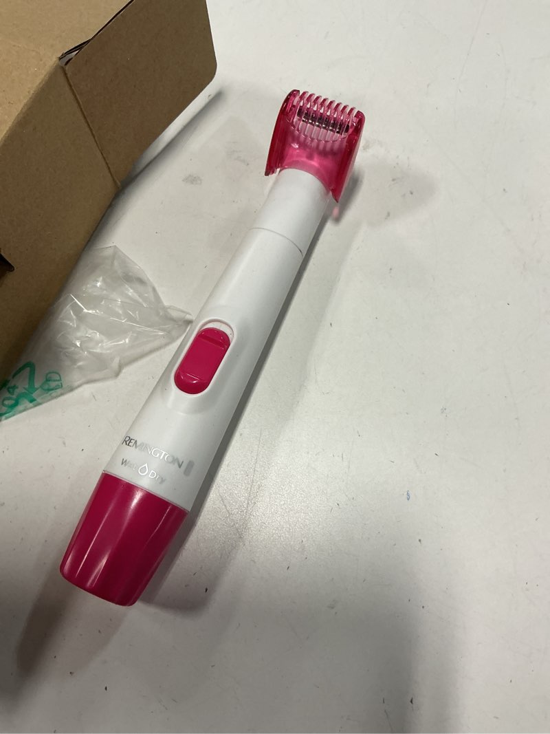 Condition photo showing As Is for remington smooth & silky body & bikini kit  personal trimmer  white/pink  wpg4020us