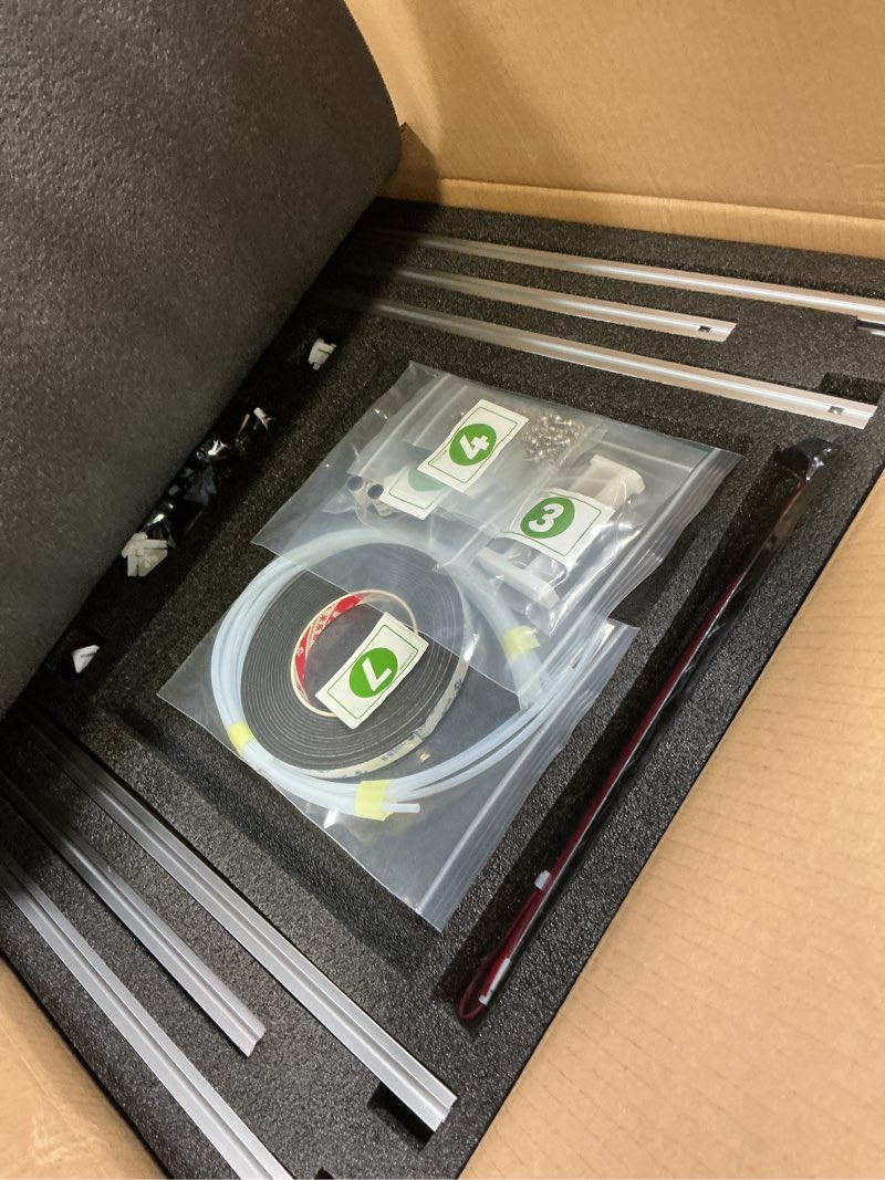 Condition photo showing Good Condition for 3D Printer Enclosure for Bambu Lab A1, 360° Transparent Acrylic Enclosure with LED Light, Odor Isolation Noise Reduction Constant Temperature 3D Printer Cover Box