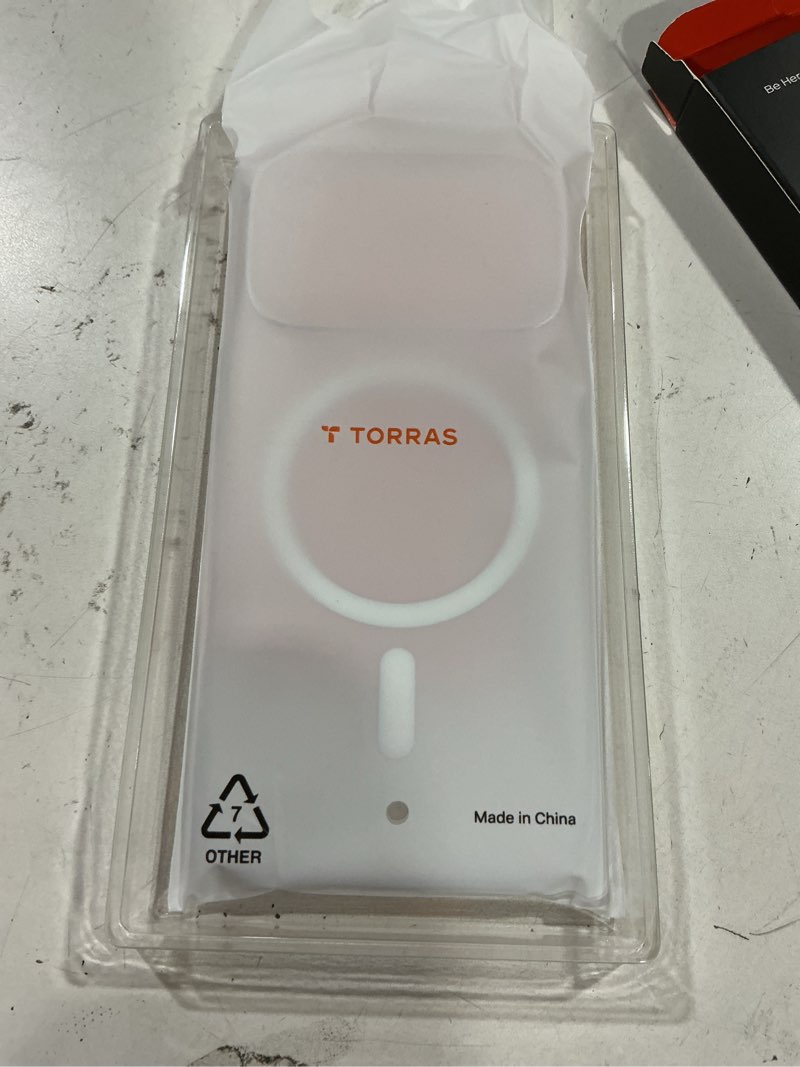 Condition photo showing New/Like New for torras magnetic slim fit for iphone 17 pro case 6.3 inch, ultra-thin, compatible with magsafe, lightweight matte anti-scratch hard pc cover phone case for iphone 17 pro originfit, clear 3-clear iphone 17 pro