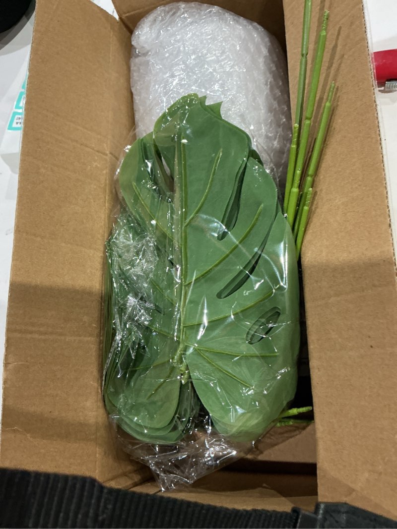 Condition photo showing New/Like New for der rose 28" fake plants large artificial monstera faux potted plants indoor tall for outdoor living room house floor front porch tree decor 1 28"-white