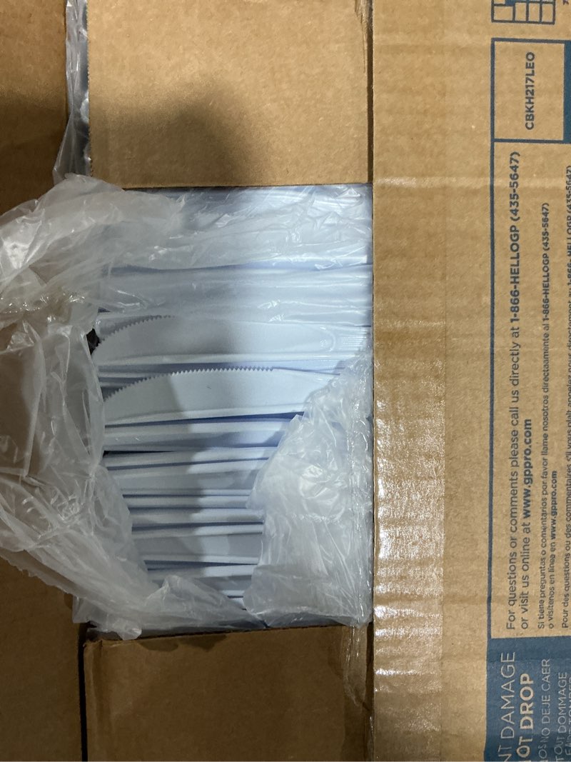 Condition photo showing Good Condition for dixie plastic cutlery heavyweight knives white 1000/carton kh217